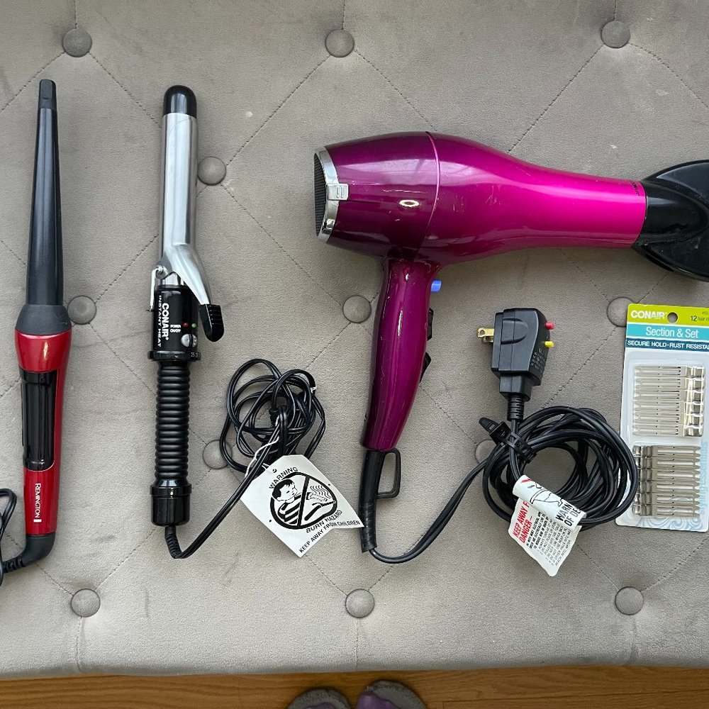 Hot Hair Tools Bundle w. Bonus Pins